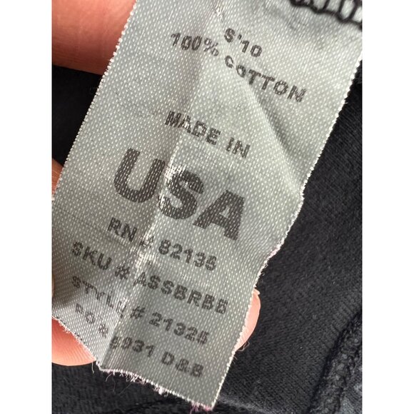 Fresh Produce Medium Black Gray Print Tee Artsy Cap Sleeve Coastal Casual USA - Picture 4 of 8